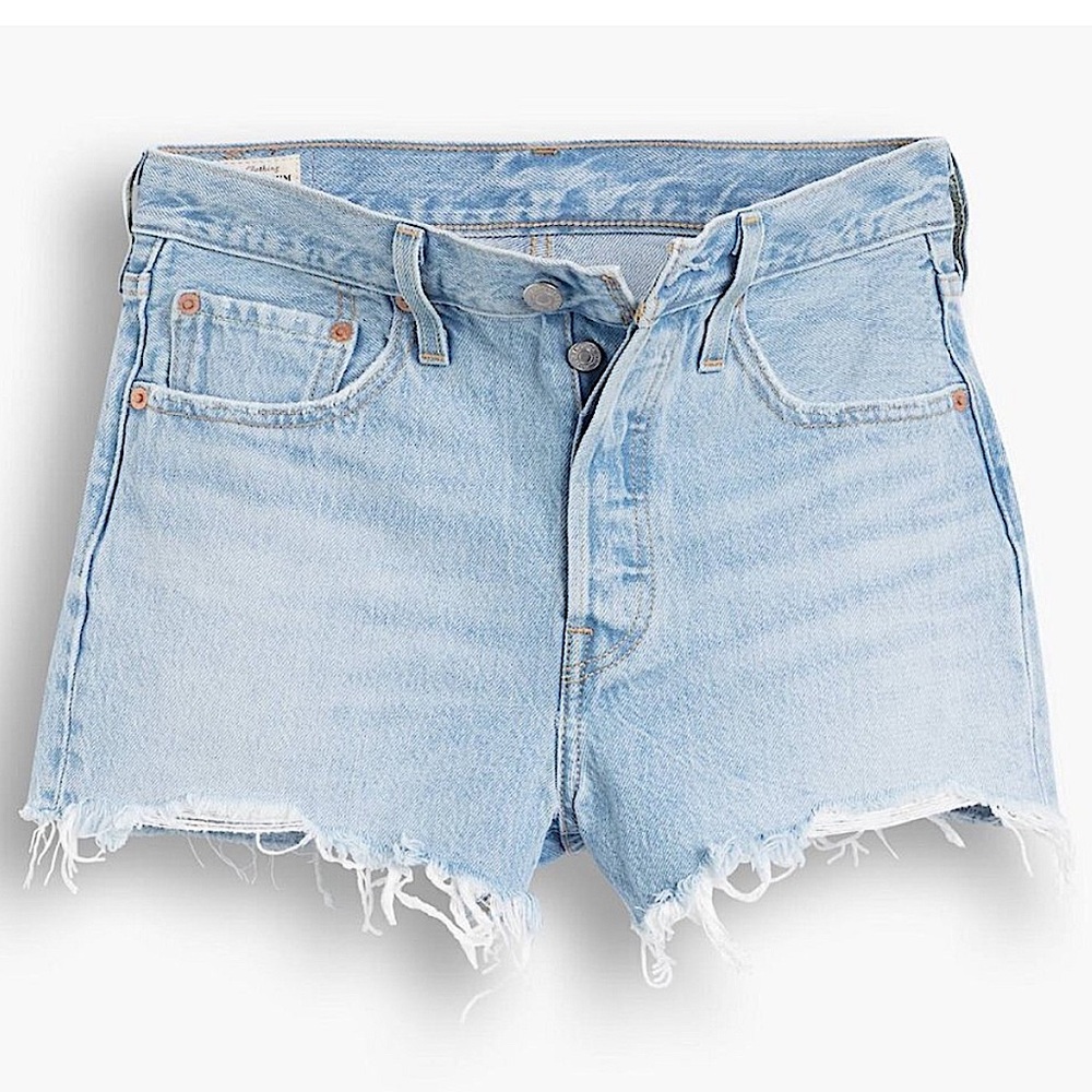 Levi's 501 Denim Jean Shorts High Waist Button Fly NWT Size 30